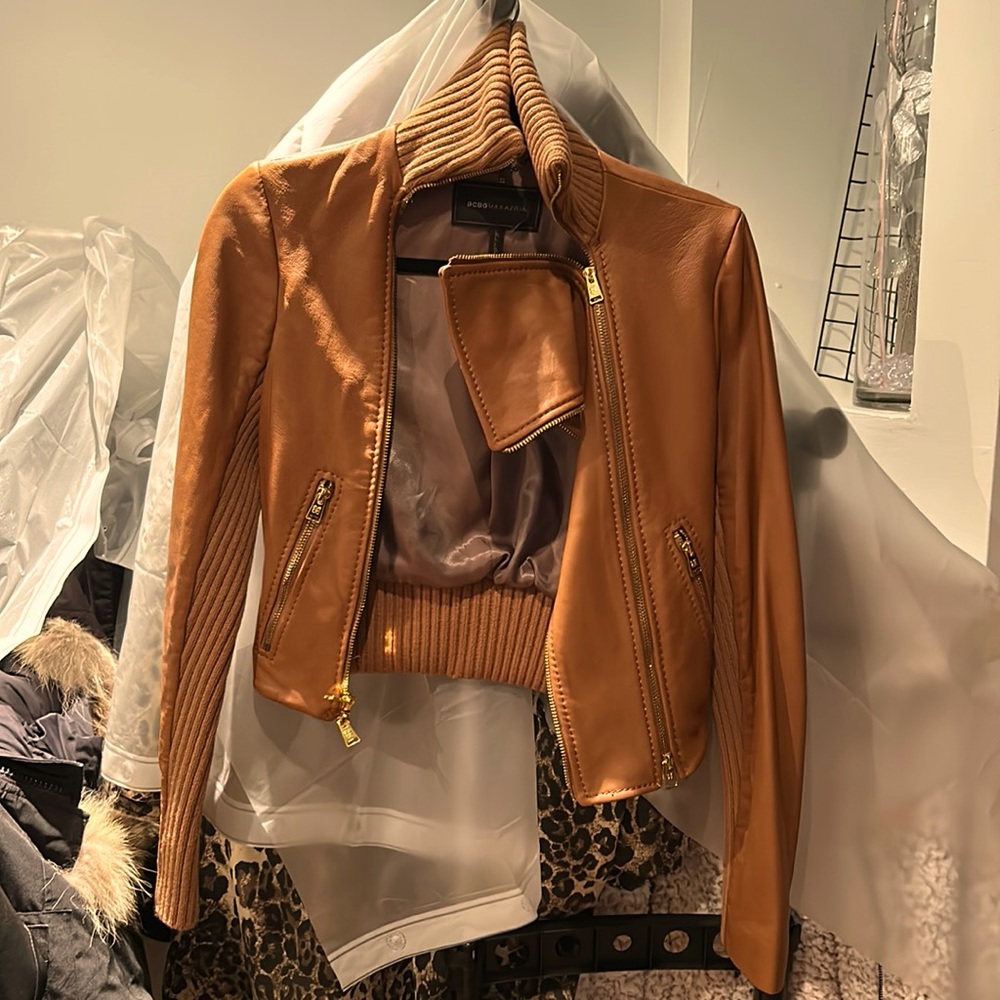 BCBG leather jacket